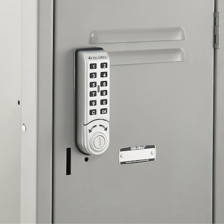 Global Industrial Electronic Vertical Keypad Lock with Master Key 493722